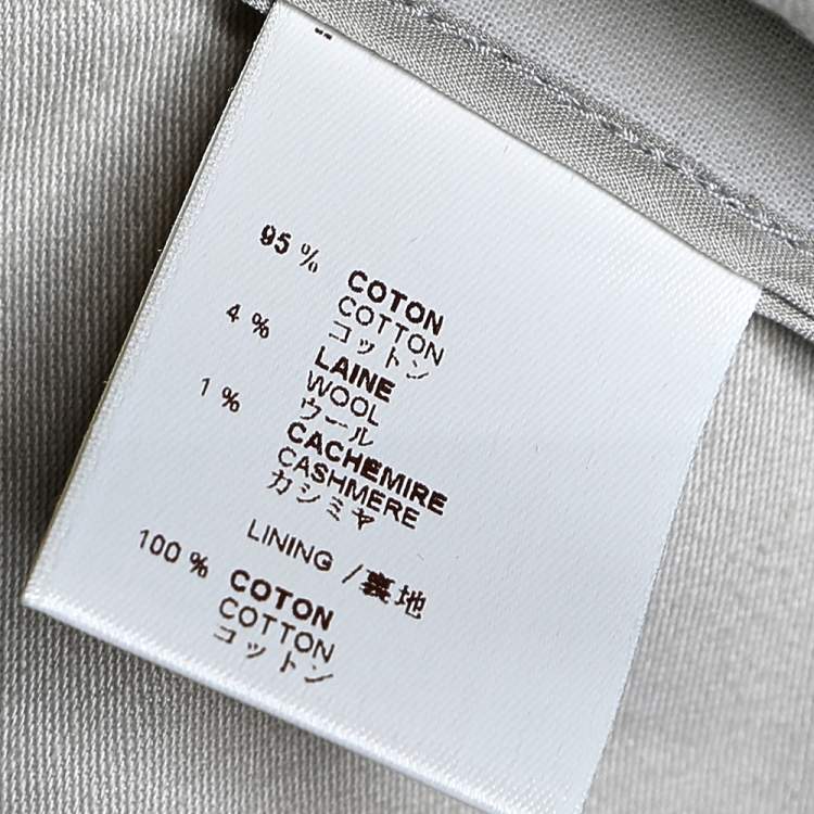 Pre Owned Louis Vuitton Beige Cotton & Wool Inset Detailed Trench Coat S