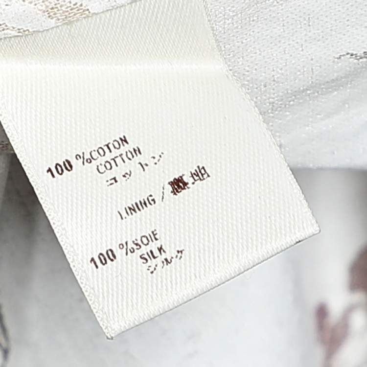 مملوكة مسبقًا Louis Vuitton White Printed Coated Cotton Tank Top M