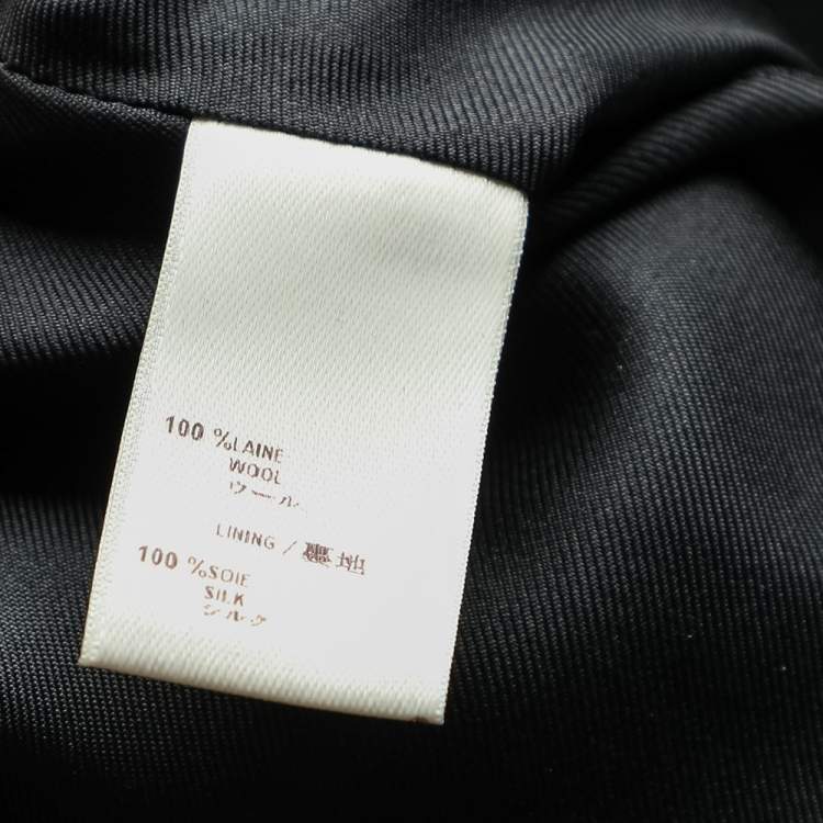 مملوكة مسبقًا Louis Vuitton Black Textured Wool Round Neck Top M