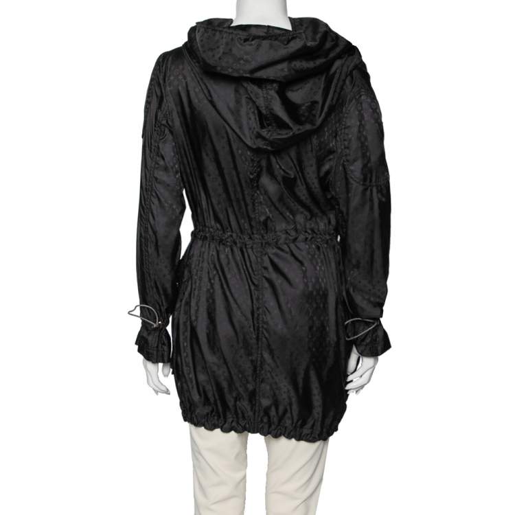 Pre Owned Louis Vuitton Black Monogram Synthetic Hooded Jacket M