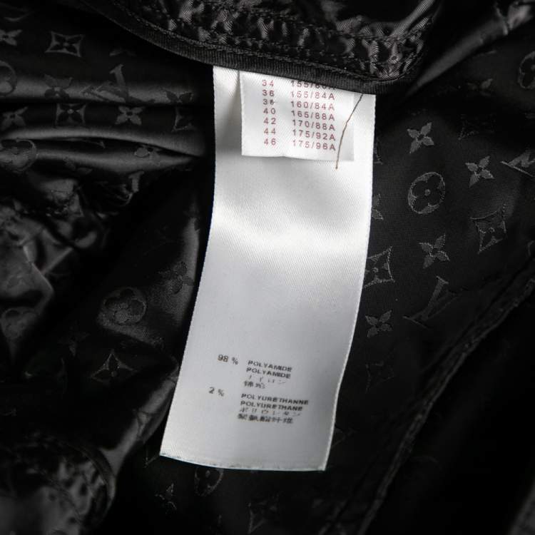Pre Owned Louis Vuitton Black Monogram Synthetic Hooded Jacket M
