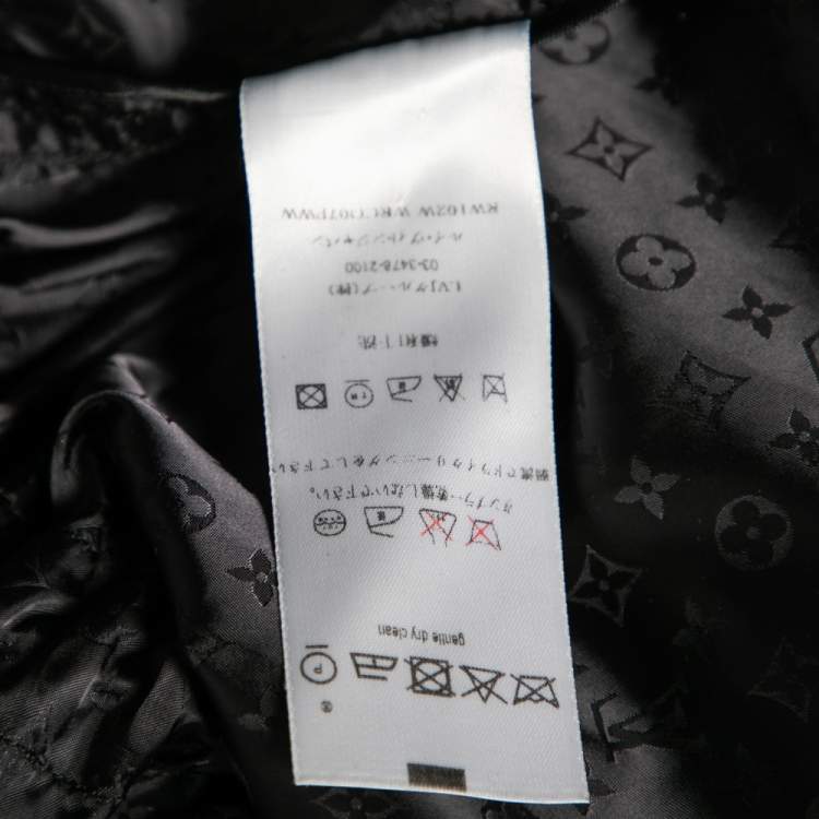 Pre Owned Louis Vuitton Black Monogram Synthetic Hooded Jacket M