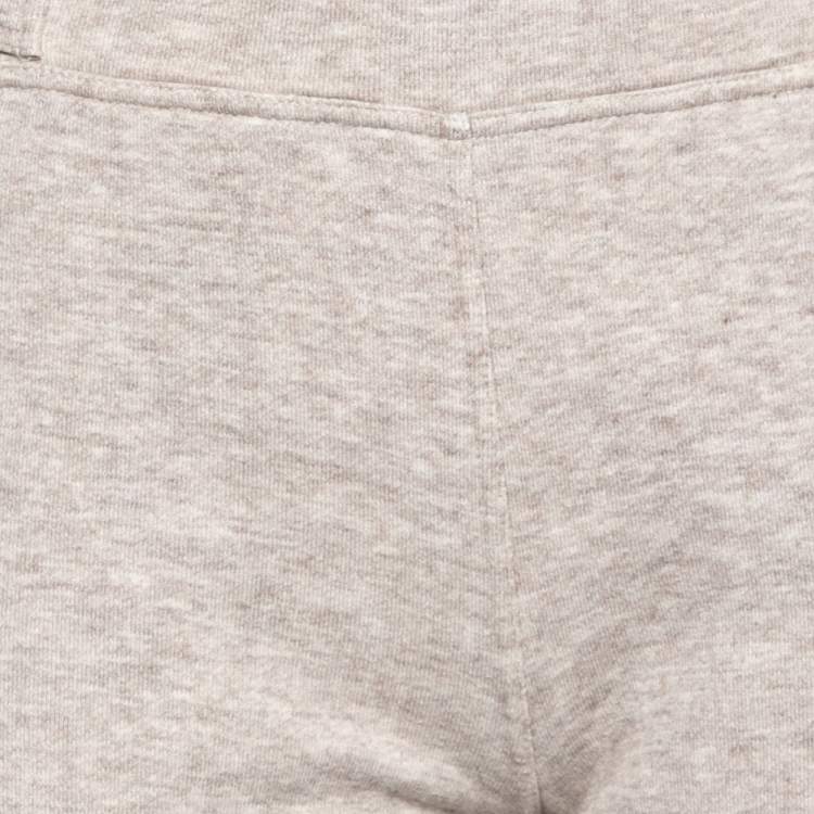 Pre Owned Louis Vuitton Light Beige Cotton Straight Fit Sweatpants S
