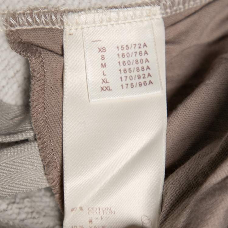 Pre Owned Louis Vuitton Light Beige Cotton Straight Fit Sweatpants S