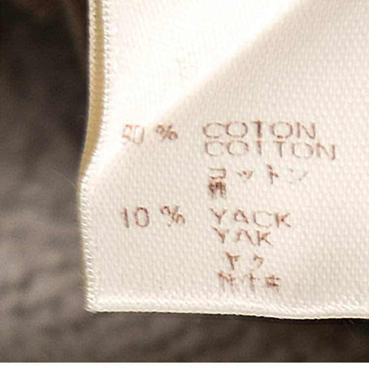 Pre Owned Louis Vuitton Light Beige Cotton Straight Fit Sweatpants S
