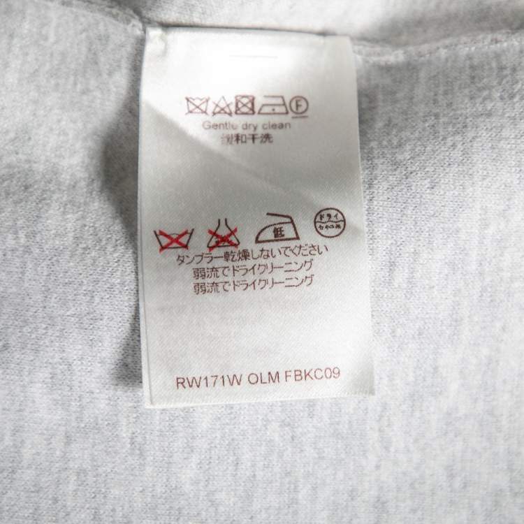Pre Owned Louis Vuitton Grey Cashmere & Cotton Hooded Zip Front Jacket L
