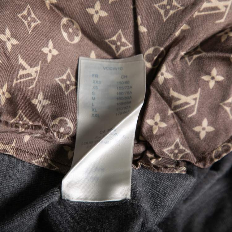 Pre Owned Louis Vuitton Grey Cashmere Monogram Pockets Sweatpants S