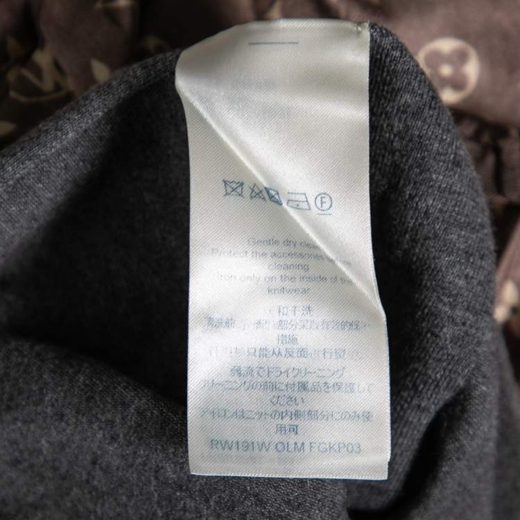 Pre Owned Louis Vuitton Grey Cashmere Monogram Pockets Sweatpants S