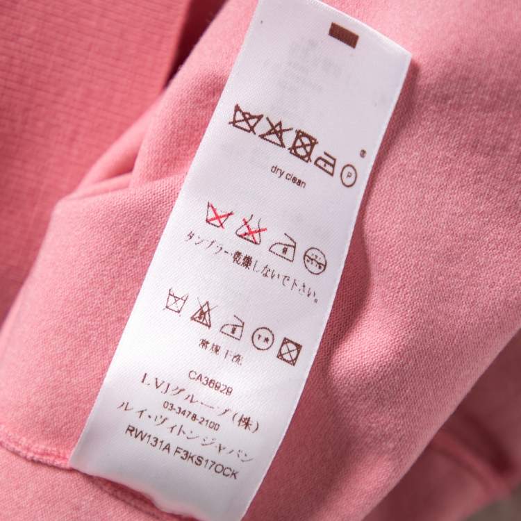 Pre Owned Louis Vuitton Pink Wool Embellished Collar Detailed Top S