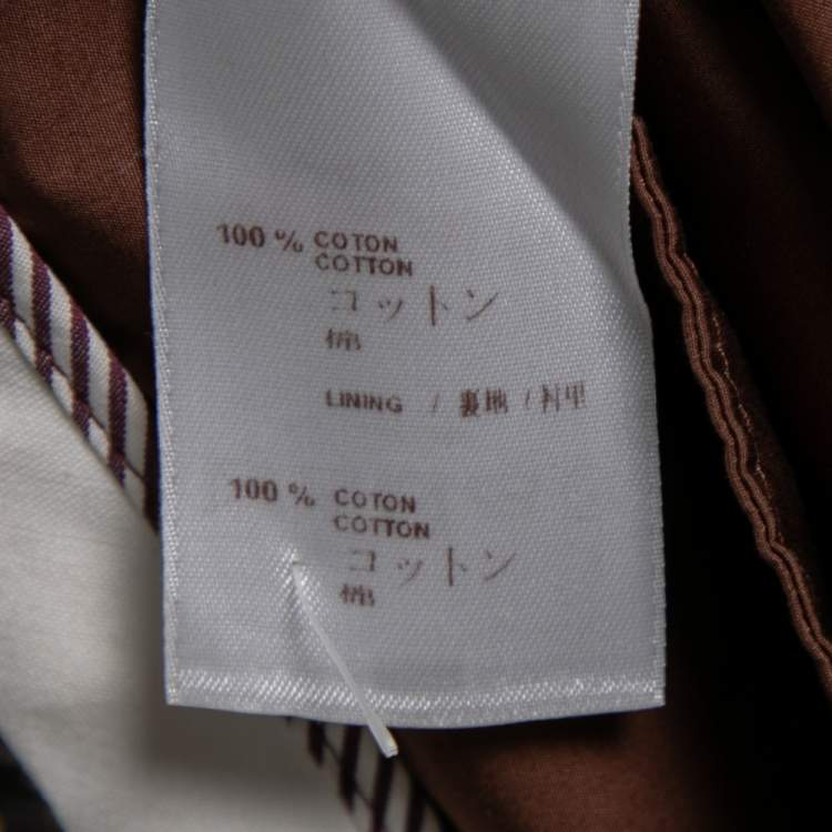 Pre Owned Louis Vuitton Brown Cotton Cropped Pants M
