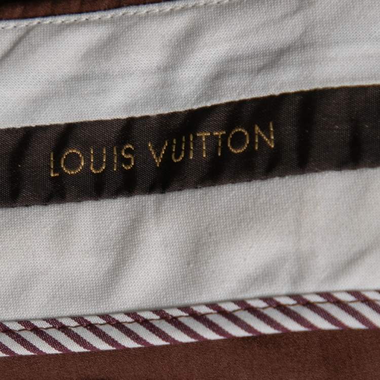 Pre Owned Louis Vuitton Brown Cotton Cropped Pants M