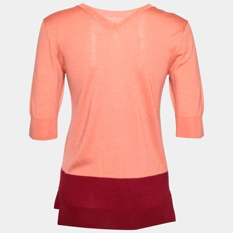 Pre Owned Louis Vuitton Pink Wool & Cashmere Knit Sweater S