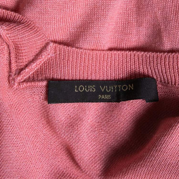 Pre Owned Louis Vuitton Pink Wool & Cashmere Knit Sweater S