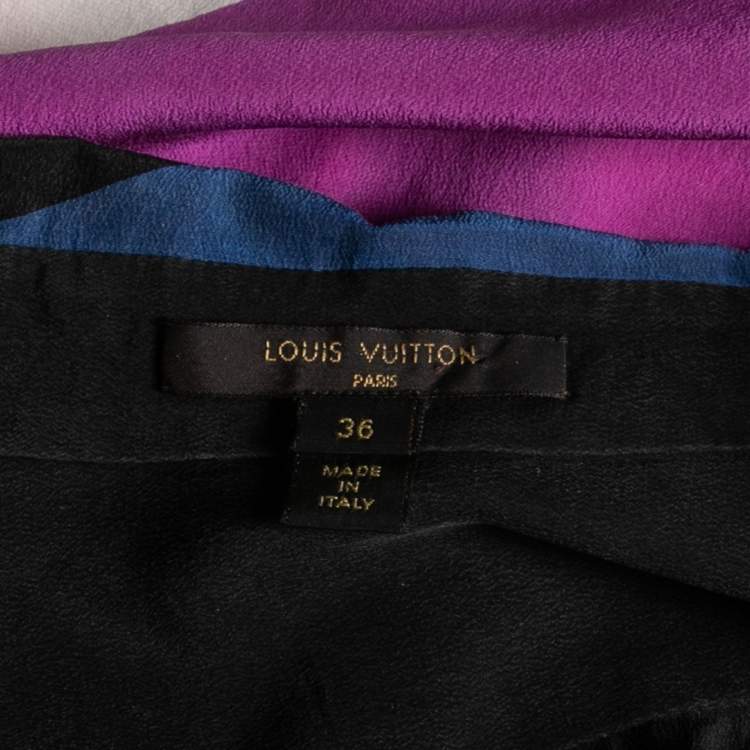مملوكة مسبقًا Louis Vuitton Multicolor Printed Silk Long Sleeve Shirt S
