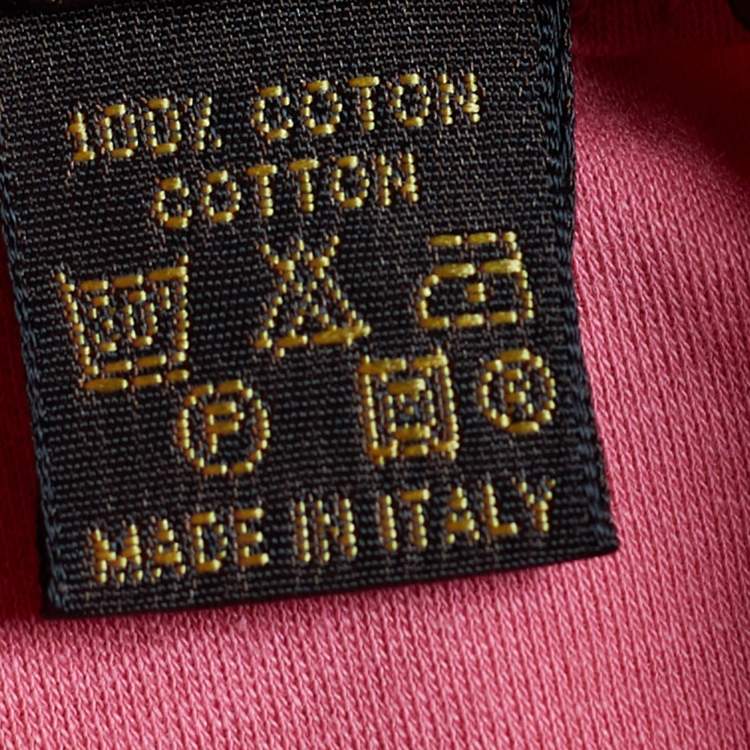 Pre Owned Louis Vuitton Pink Jersey Bow & Charms Detail Top S