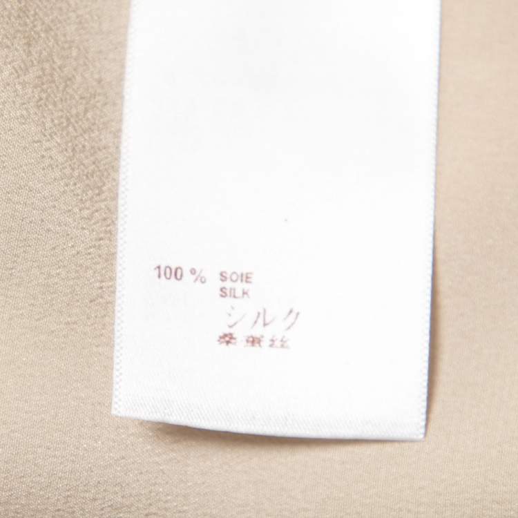 Pre Owned Louis Vuitton Colorblock Silk Button Front Sleeveless Blouse M