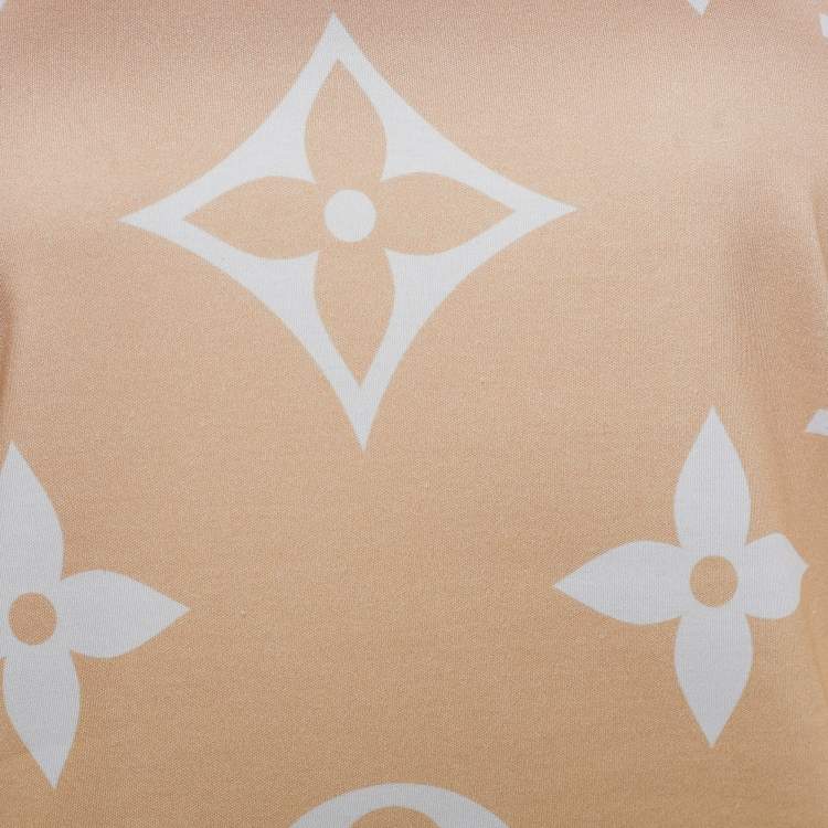 Pre Owned Louis Vuitton Orange/Yellow Gradient Monogram Print Cotton Sunrise T-Shirt M