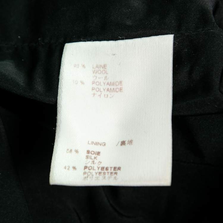 Pre Owned Louis Vuitton Black Wool Faux Fur Trimmed Zip Front Jacket S
