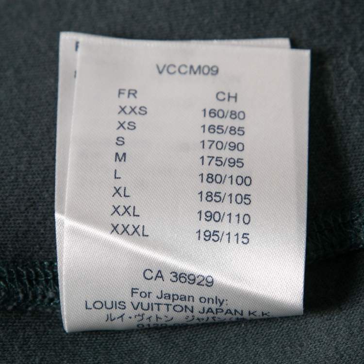 Pre Owned Louis Vuitton Green Cotton Track Suit Set S/L
