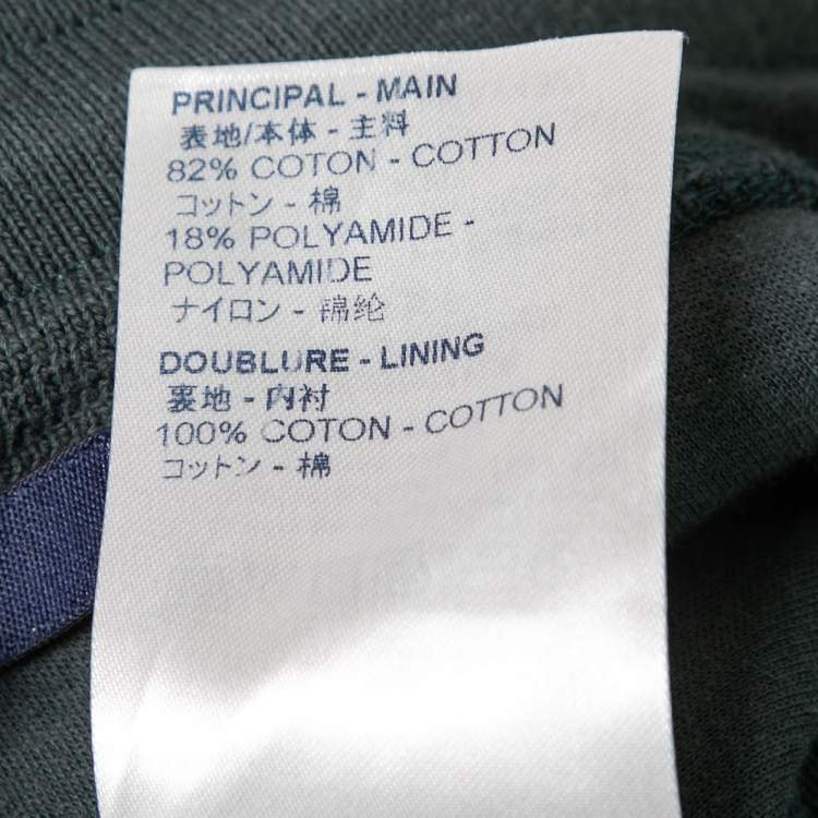 Pre Owned Louis Vuitton Green Cotton Track Suit Set S/L