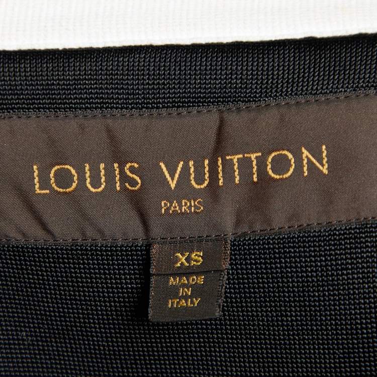 Pre Owned Louis Vuitton Black Mohair & Wool Belted Coat XS