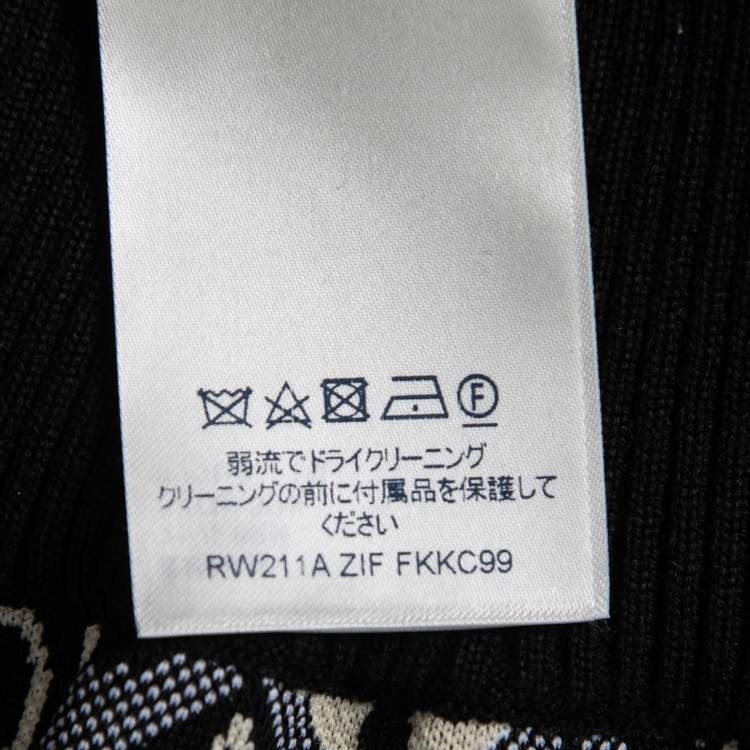 Pre Owned Louis Vuitton Black Since 1854 Monogram Knit Bomber Jacket XS    