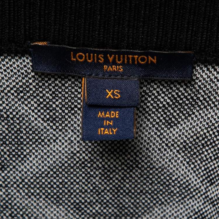 Pre Owned Louis Vuitton Black Since 1854 Monogram Knit Bomber Jacket XS    