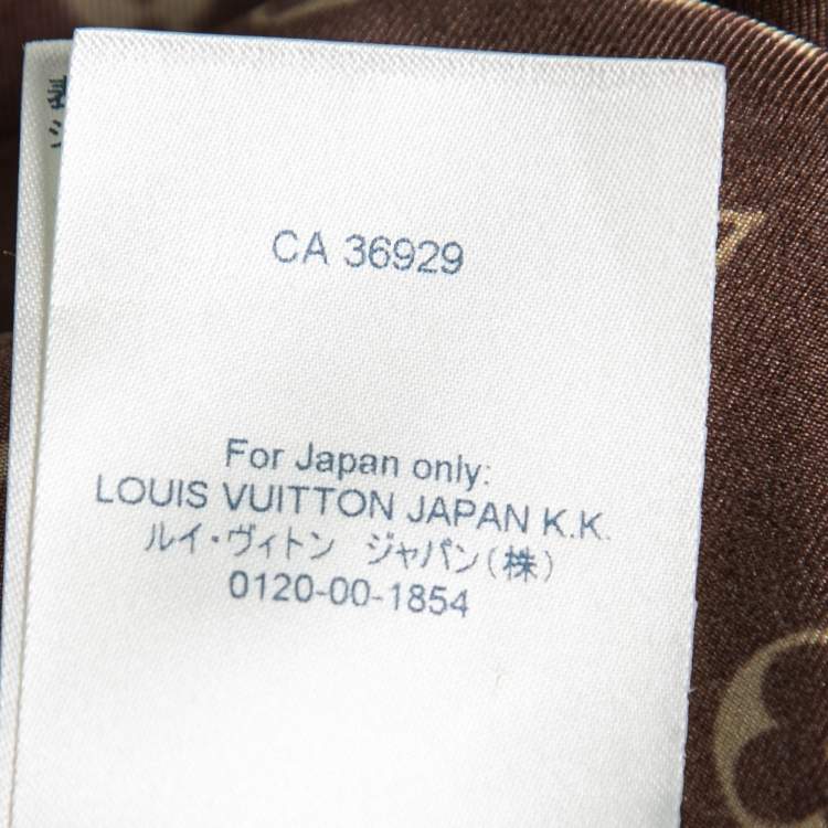 Pre Owned Louis Vuitton Brown Monogram Silk Sweater Dress XS