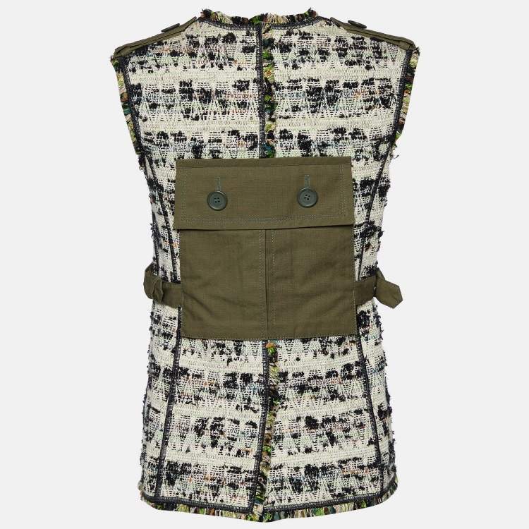 Louis Vuitton Multicolor Tweed Sleeveless Multi Pocket Vest M
