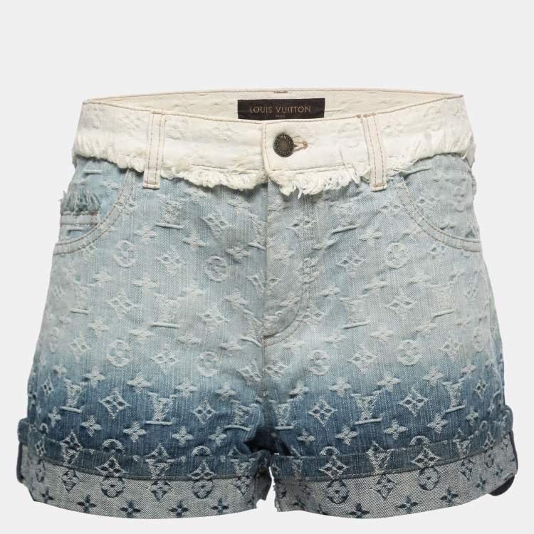 Monogram Jacquard Denim Mini Shorts - Women - Ready-to-Wear