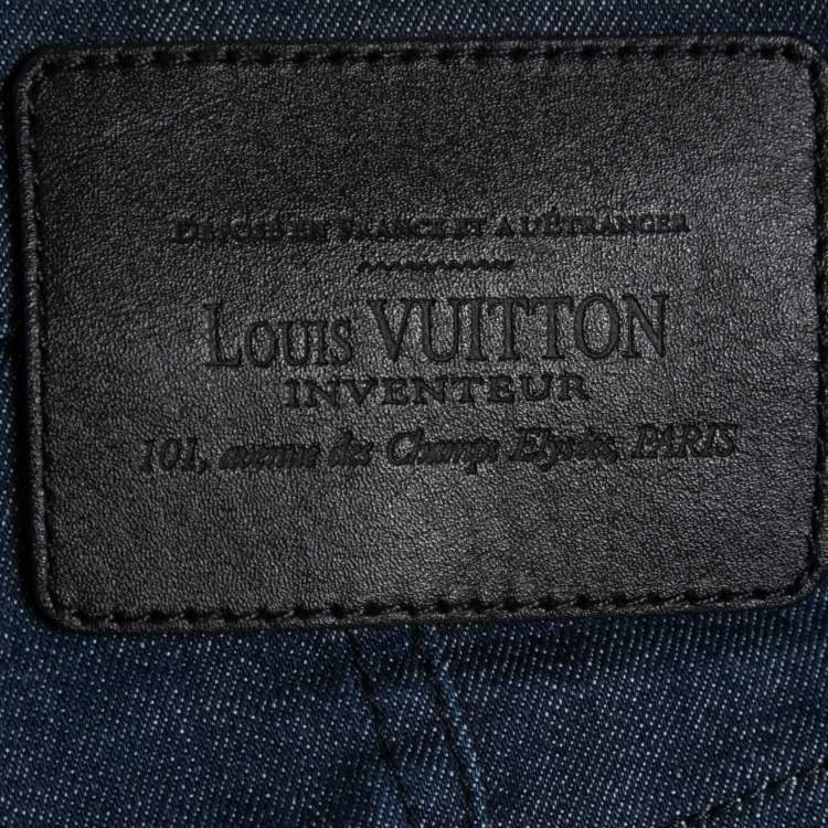 Pre Owned Louis Vuitton Dark Blue Denim Skinny Jeans L Waist 31"