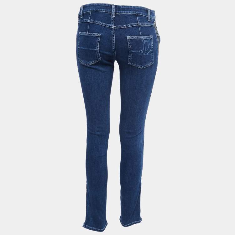مملوكة مسبقًا Louis Vuitton Dark Blue Denim Skinny Jeans M Waist 30"