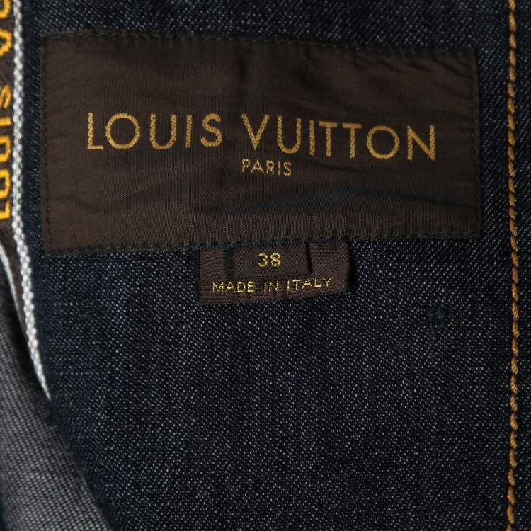 Pre Owned Louis Vuitton Indigo Dark Wash Denim Jacket M