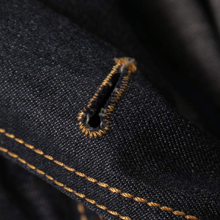 Pre Owned Louis Vuitton Indigo Dark Wash Denim Jacket M
