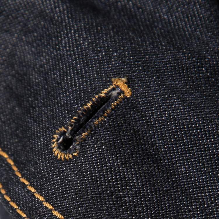 Pre Owned Louis Vuitton Indigo Dark Wash Denim Jacket M