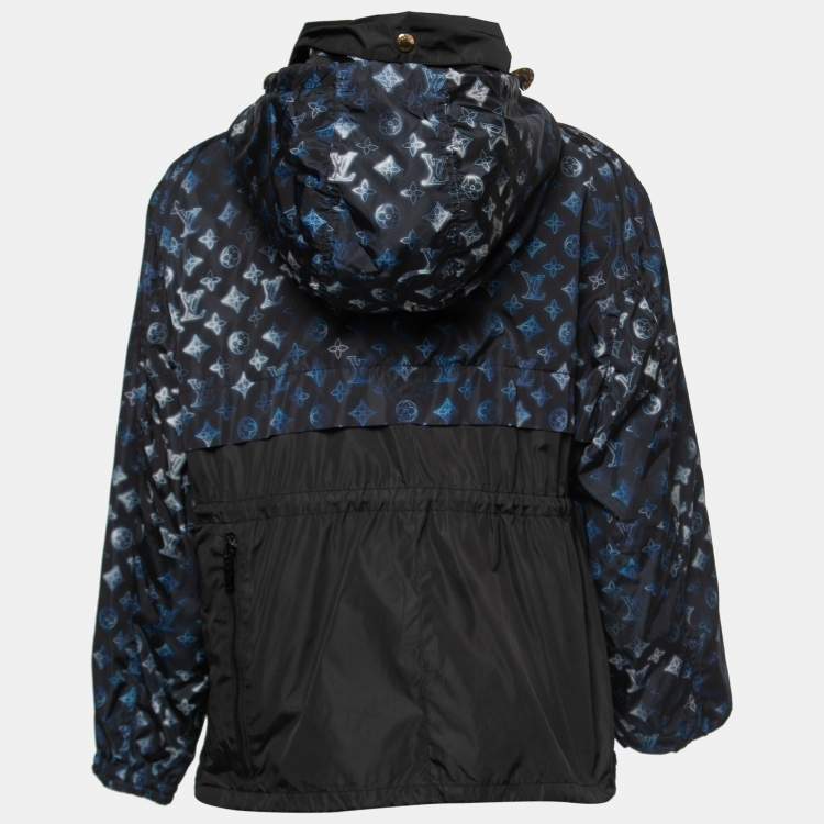 Louis Vuitton Black/Blue Mahina Monogram Synthetic Parka Jacket S