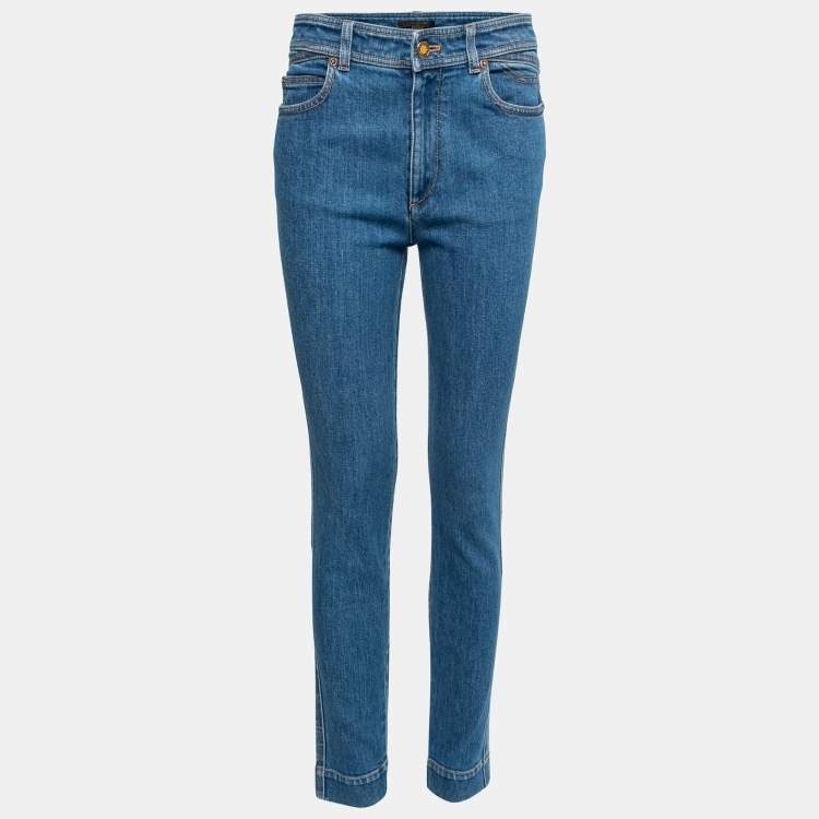 Pre Owned Louis Vuitton Blue Denim Skinny  Jean M Waist 30”