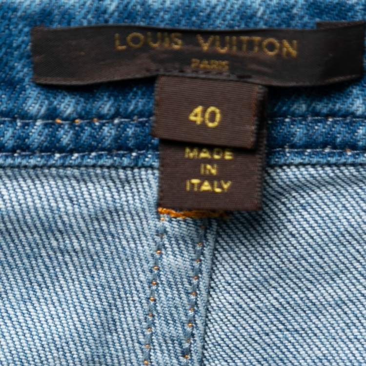 Pre Owned Louis Vuitton Blue Denim Skinny  Jean M Waist 30”