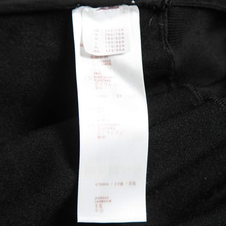 Pre Owned Louis Vuitton Black Knit & Leather Inset Sleeveless Dress L