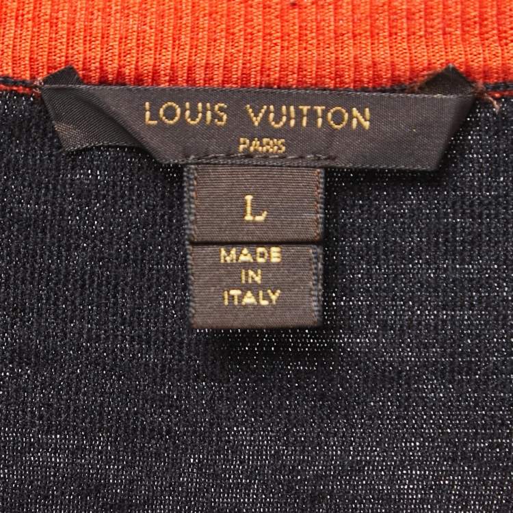 Pre Owned Louis Vuitton Black Cashmere & Silk Knit Embellished Top L