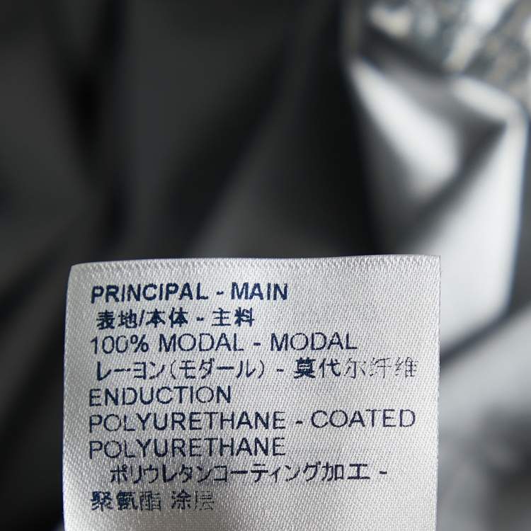 Pre Owned Louis Vuitton Metallic Grey Metallic Coated Modal Hooded Zip Front Jacket M