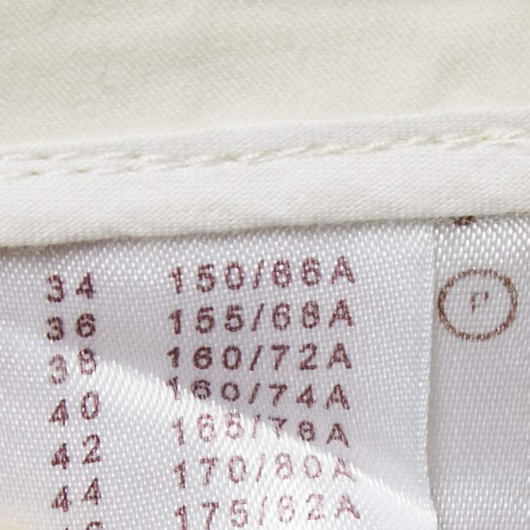 Pre Owned Louis Vuitton Off White Cotton Straight Fit Pants L