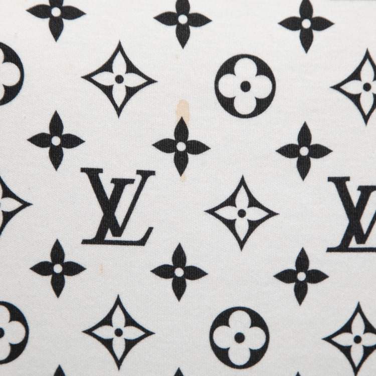 Pre Owned Louis Vuitton Black/Cream Monogram Cotton T-Shirt S