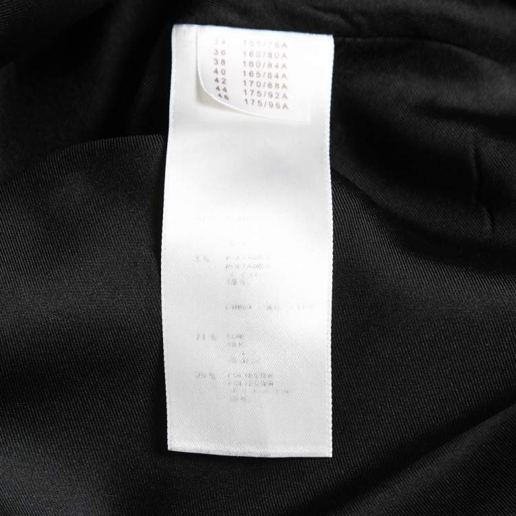 Pre Owned Louis Vuitton Black Crepe Cape Sleeve Short Dress S