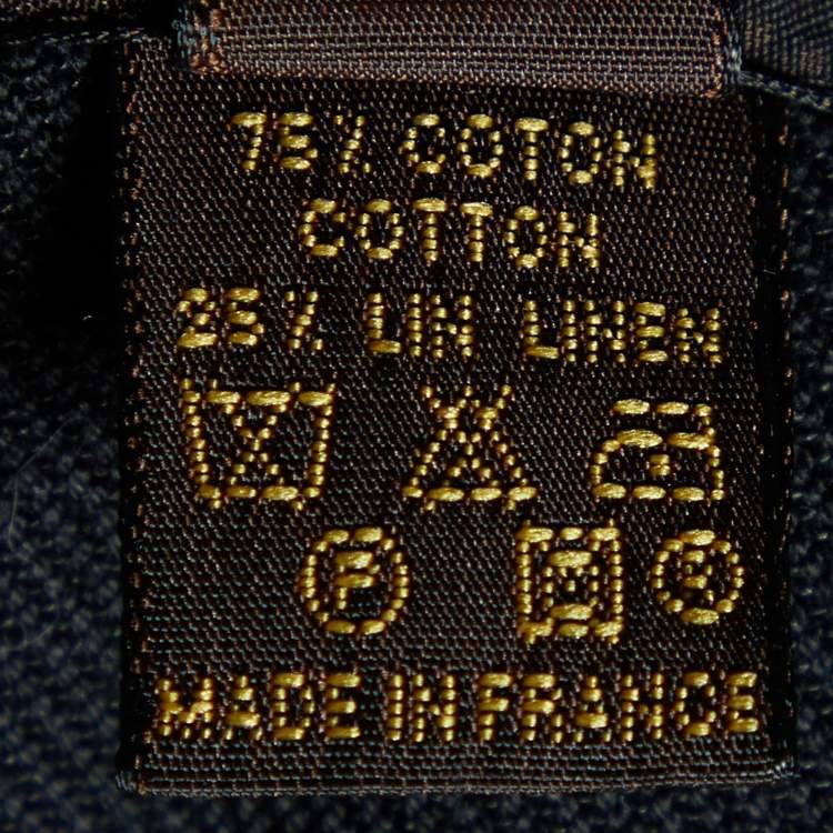 Pre Owned Louis Vuitton Black Denim Ruffled Crop Jacket M
