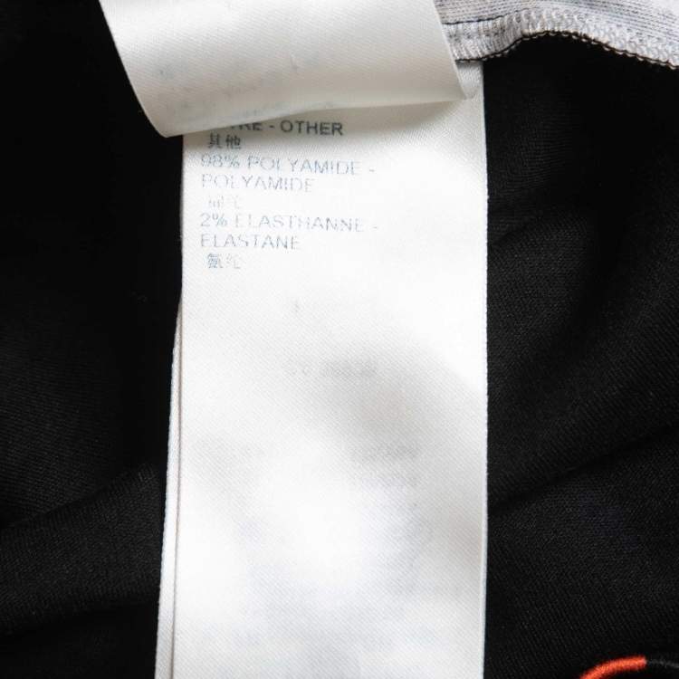 Pre Owned Louis Vuitton Black Logo Monogram Printed Cotton Knit Crewneck T-Shirt S