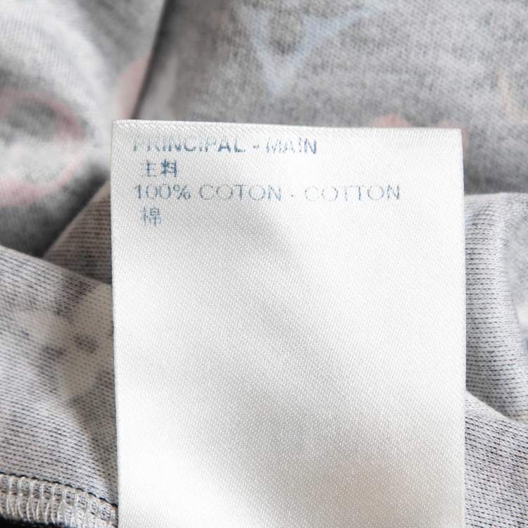 Pre Owned Louis Vuitton Black Logo Monogram Printed Cotton Knit Crewneck T-Shirt S