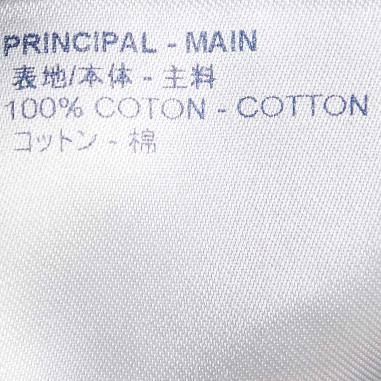 Pre Owned Louis Vuitton Black Cotton Logo Stamp Printed T Shirt XL