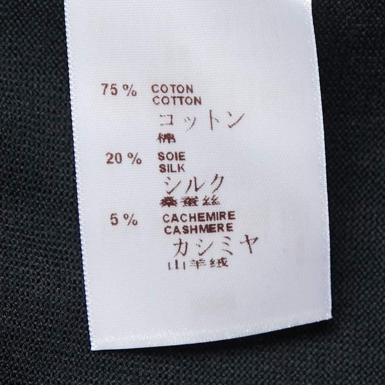 Pre Owned Louis Vuitton Black Knit Crew Neck Sweater S