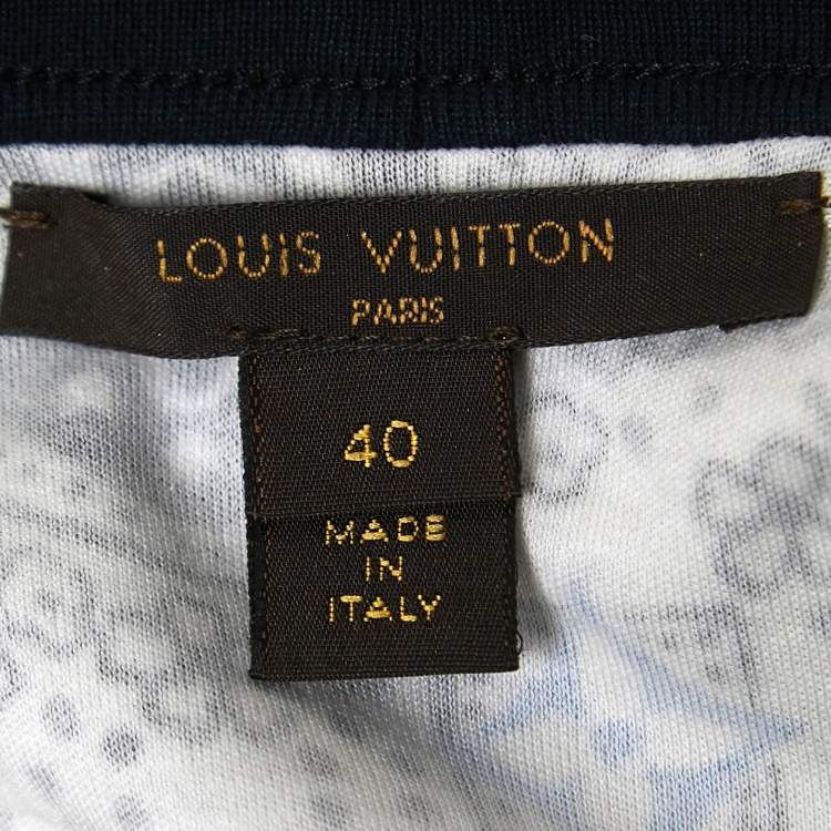 Pre Owned Louis Vuitton Black Vintage Monogram Cotton Crew Neck Half Sleeve T-Shirt M